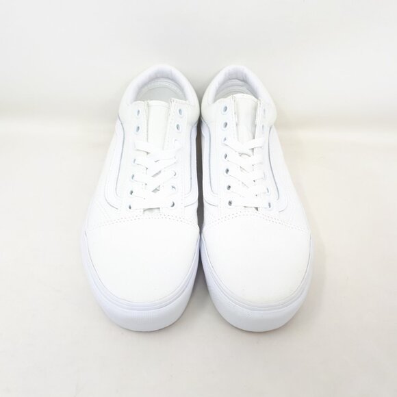 Vans Old Skool Platform Stacked Shoe Sneaker All True White Mens 7.5 / Womens 9 - Picture 8 of 12